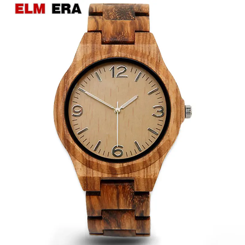

ELMERA Men's Wrist Watches Reloj Hombre 2018 Design Men Hour Sports Watches Men's Brown Quartz Arabic Numbers Luxury Brand Watch