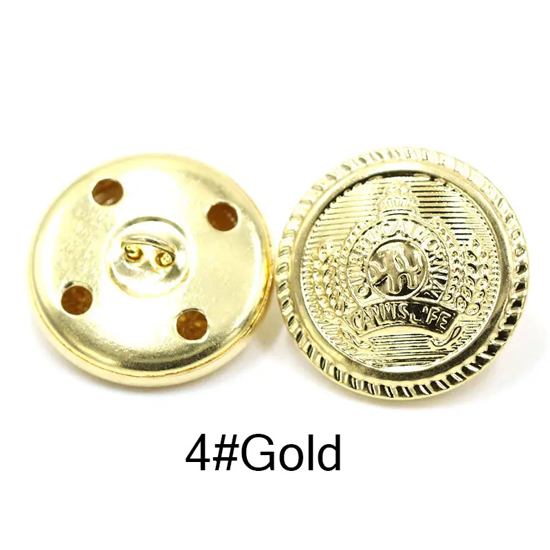 Golden 4 Sale 10PCS/Lot DIY Coat Golden Silvery Classic For Jeans Popular Clothing Accessories High Quality Bronze Button - Цвет: Golden 4