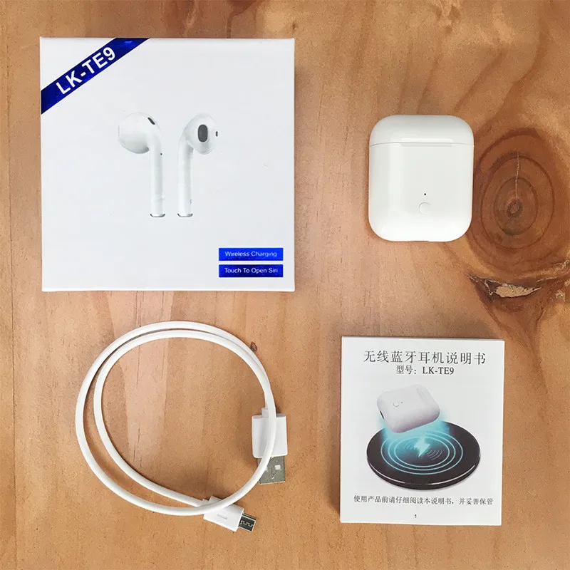 2019 TWS LK Te9 1:1 беспроводные наушники bluetooth 5 0 беспроводная гарнитура авто Поддержка