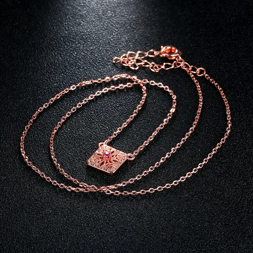 Женское ожерелье из серебра 925 пробы с рубином 2 мм|jewelry gold necklace|jewelry silver necklacejewelry