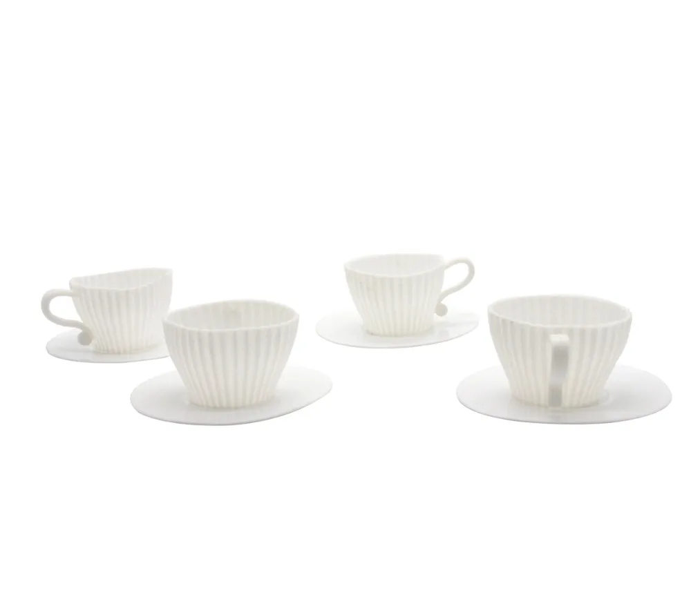 4 шт. силиконовые чашки для кексов форма торта чая + блюдца|silicone cupcake|silicone cupcake