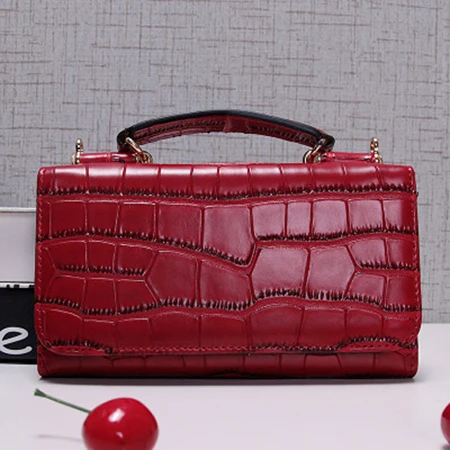 Красный Fashion Women Leather Evening Clutch Bags Stone Pattern Handbag Women Shoulder Bags Bolsas Wristlet Party Wallets Spot Goods - Цвет: Красный