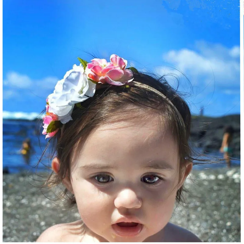 Цветочная корона эластичная повязка на голову для девочек праздвечерние чный