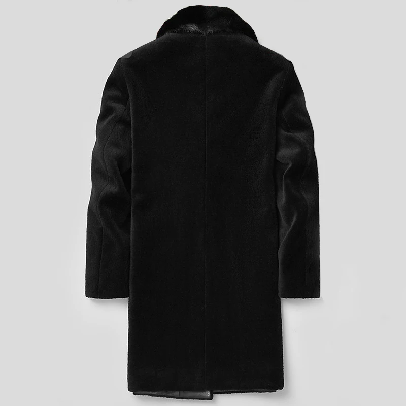 S/3Xl мужские зимние осенние меховые пальто с длинным разрезом повседневные куртки