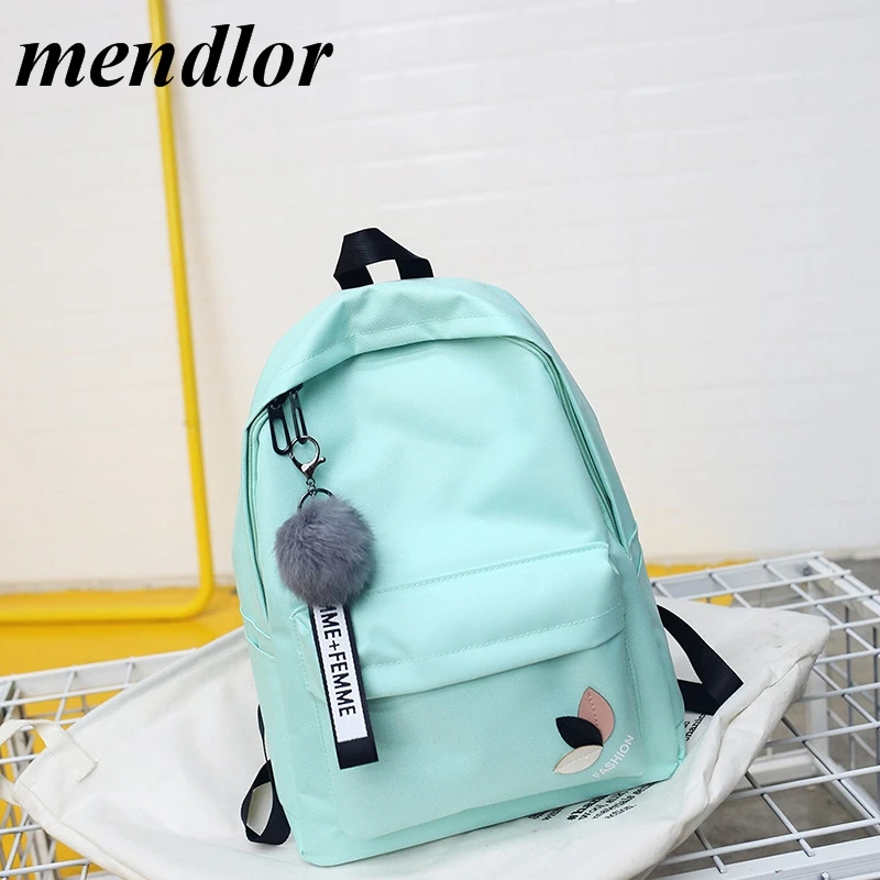 2018 Одноцветный рюкзак для девочек школьные сумки подростков школьный женщин