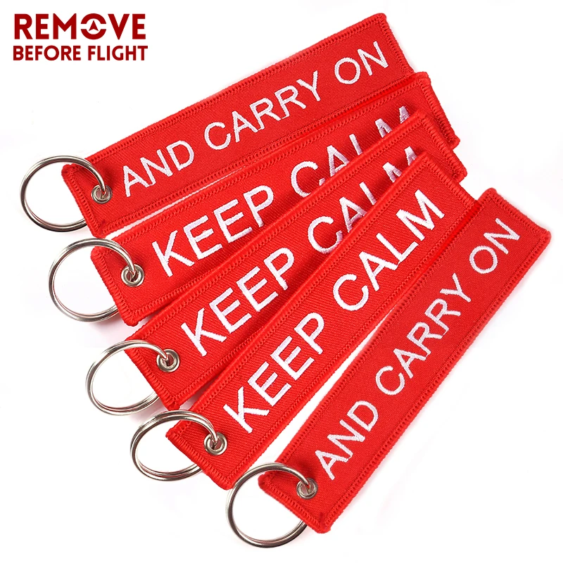 Брелок для ключей KEEP CALM AND CARRY ON брелок мотоциклов и автомобилей брелки с вышивкой