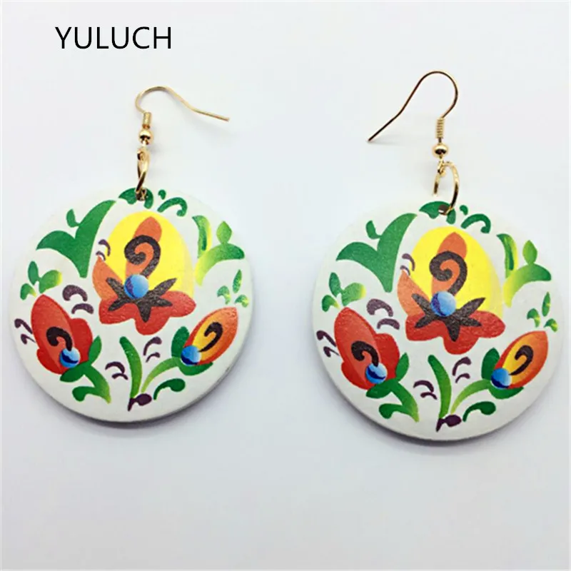 Хорошие африканские красные зеленые коричневые серьги новый дизайн