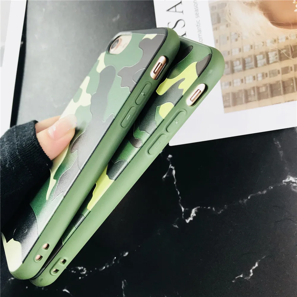 3D Армейский зеленый чехол для телефона iphone 7 камуфляж Высокое качество мягкая IMD