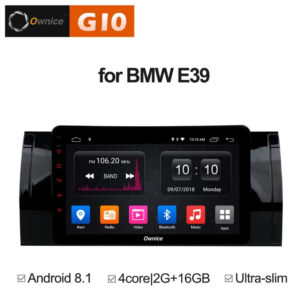 Автомобильный DVD-плеер 1024*600 Android 8. 1 четырехъядерный процессор 2 Гб ОЗУ для BMW 5 Series