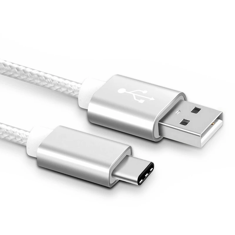 Зарядный кабель USB Type C алюминиевый для Meizu Pro 7/6S/6 Pro/5 золотистого/серебристого