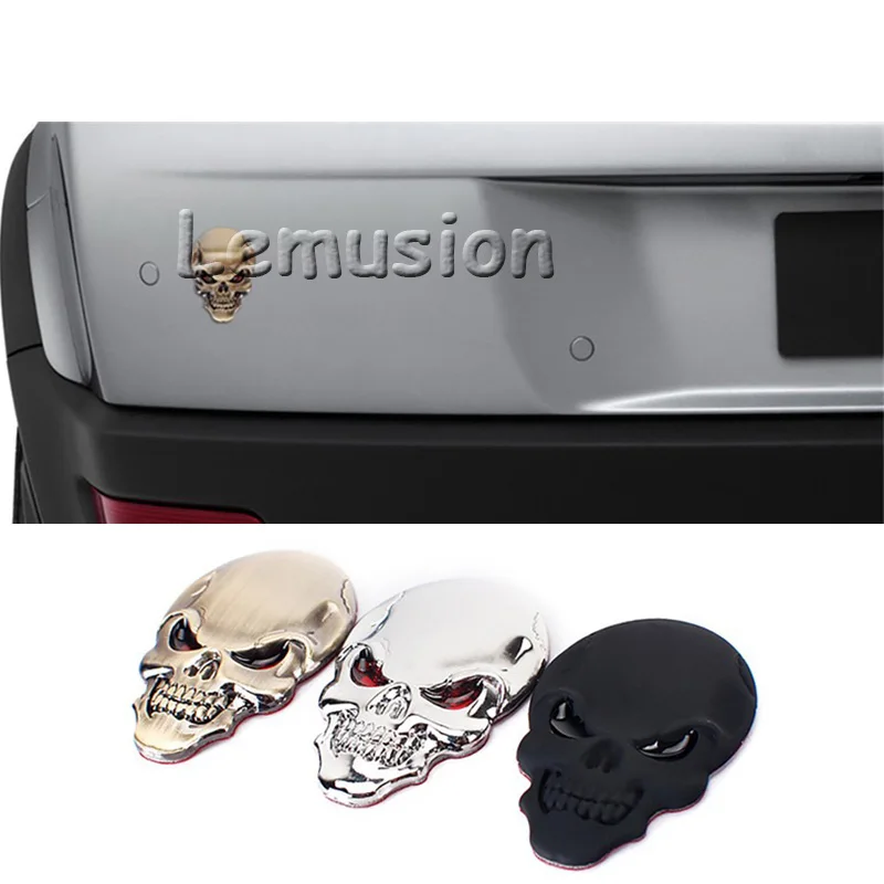 Автомобильный Стайлинг металлический стикер черепа для Opel Astra H J G Insignia Mokka Corsa D