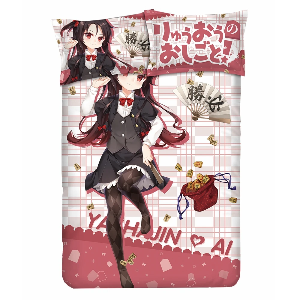 

Anime The Ryuo's Work is Never Done! Bedding ryuoh no oshigoto! AI Yashajin Comforter Set Bed Flat Sheet Quilt Cover Pillowcase