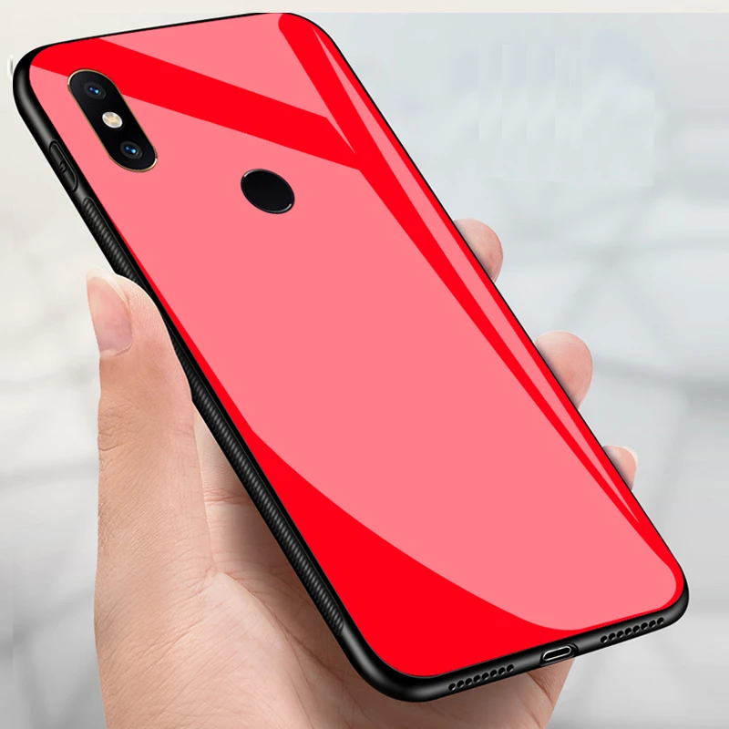 YUETUO tpu Tempered glass phone back etui,capinha,coque,cover,case for xiaomi mi 8 lite se 8se mi8 8lite for xiomi accessories