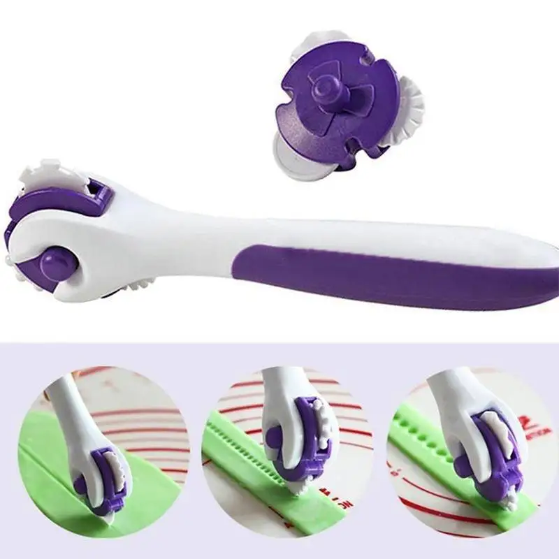 Fondant Sugarcraft Tool Cake Rolling Pin Embosser Roller Set Pastry Dough Strip Ribbon Rotary Cutter | Дом и сад