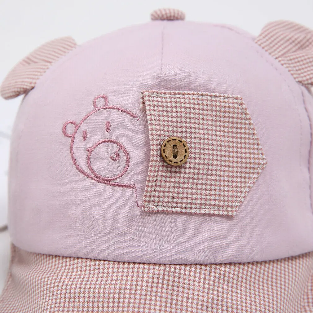 Детские аксессуары для мальчиков и девочек простая бейсболка шапка с 3D ушками