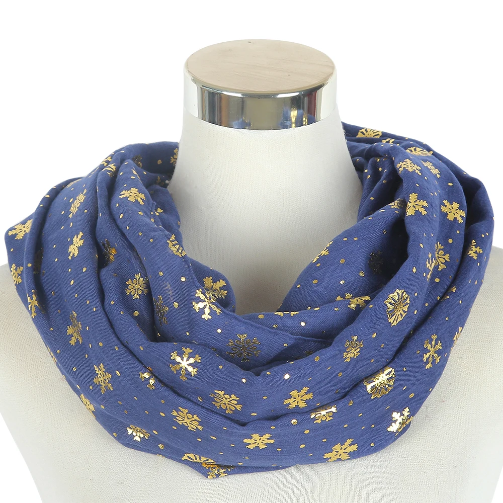FOXMOTHER/Новые модные золотые шарфы в виде снежинок фиолетового темно синего цвета с