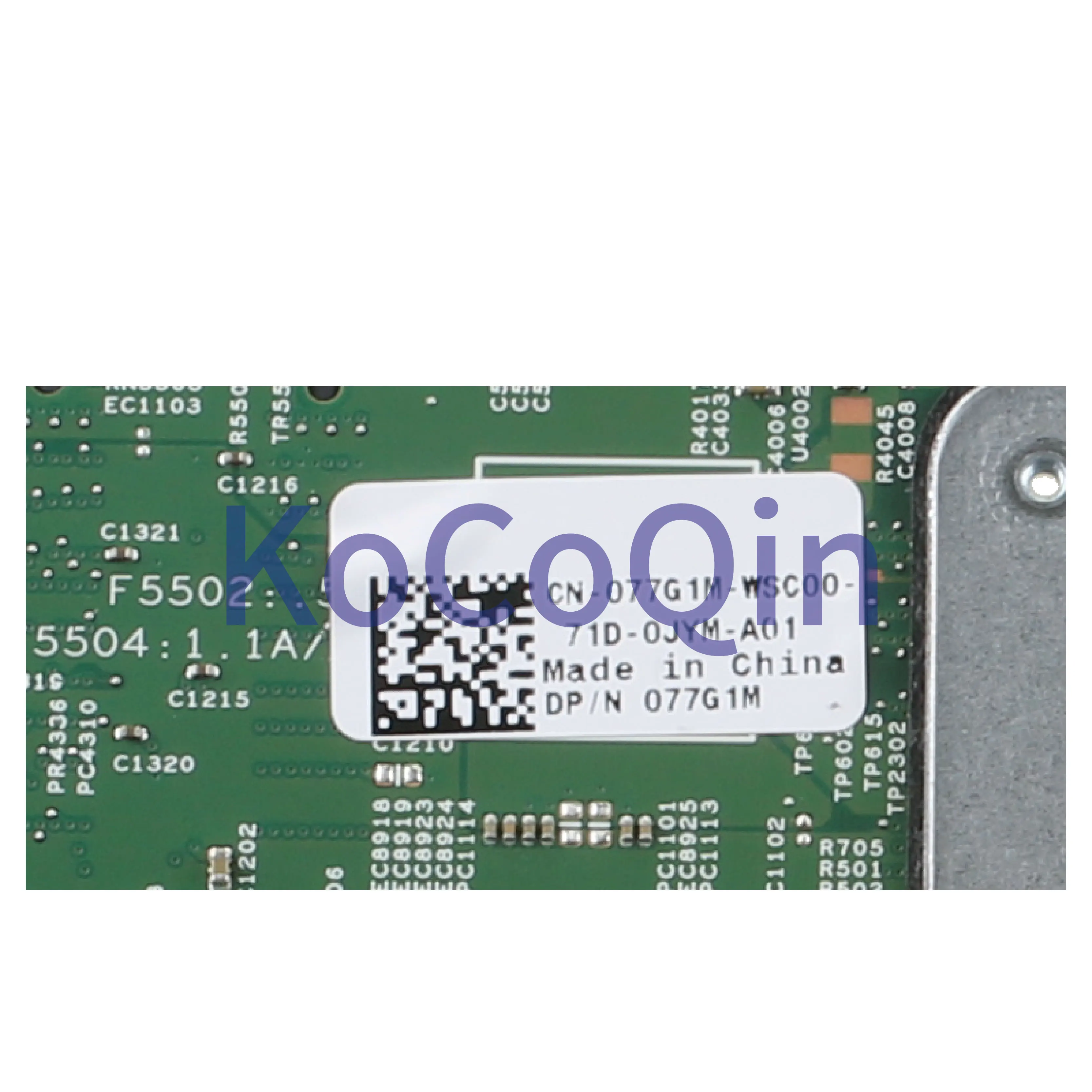 Kocoqin материнская плата для ноутбука DELL Inspiron 5368 5568 7368 7569 7778 7560 Core I7-6560U материнская плата CN-077G1M 077G1M 15264-1 SR2JB