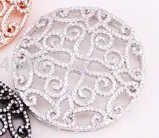 silver color 4 шт. ZYZ325-9556 CZ Pave разъем, круглый круг Шарм Разъем Кулон, цепочки и ожерелья Diy решений выводы - Цвет: silver color