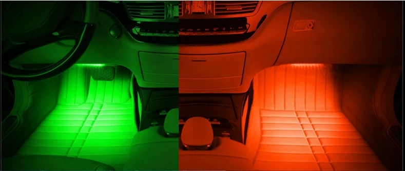 [Seven Neon]4x9 светодиодов RGB атмосферные огни для автомобиля декоративная лампа 12 В