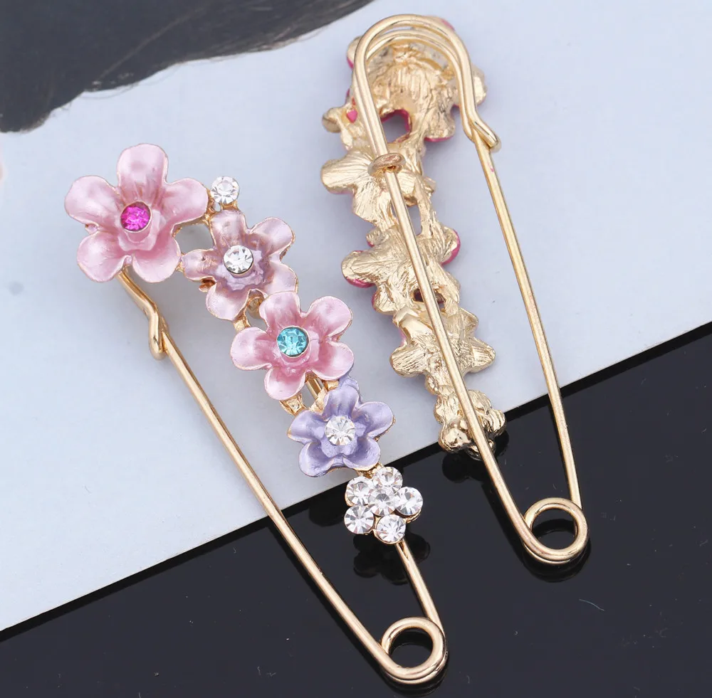 HOCOLE 2018 New Large Vintage Female Pins and Brooches for Women Collar Lapel Flower Rhinestone Brooch Pin Jewelry | Украшения и