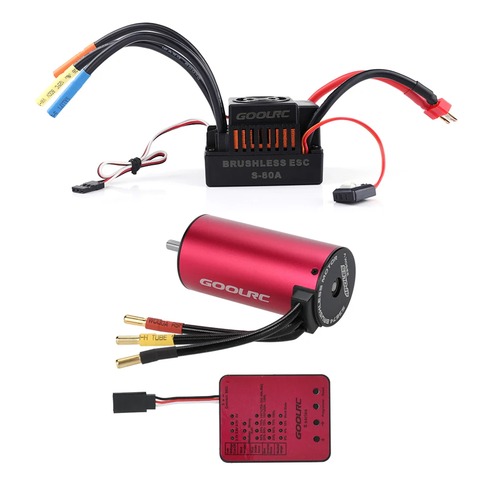 Оригинальный бесщеточный двигатель GoolRC S3674 2250KV 80A ESC и программная карта