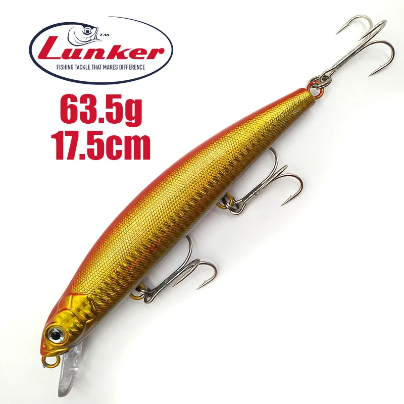 Lunker minnow 63 5 г 17 см погружающаяся морская рыболовная втулка приманка длинная