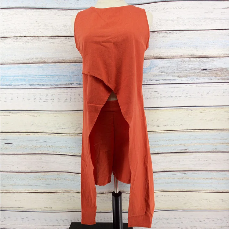 Мода 2017 г. комплект из двух предметов Для женщин летние однотонные Цвет Топ без