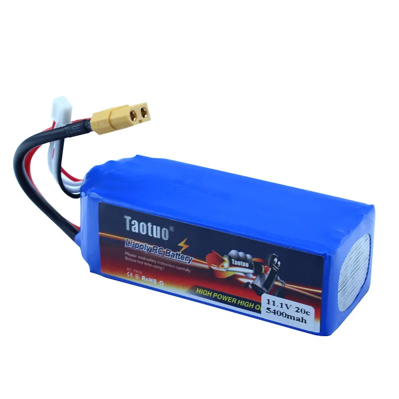 Бесплатная доставка 11 1 В 5400 мАч 3S 20C XT60 Taotuo Lipo аккумулятор для V303 V393 X380