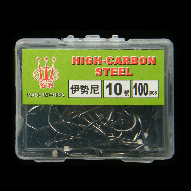 100 штук кор. 1 # 12 рыболовный крючок из углеродистой стали для ловли нахлыстом