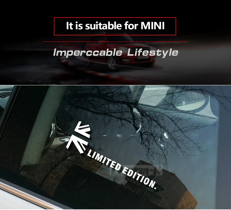 2X Union Jack UK Flag Car Styling Window Side Decal Limited Edition for Mini Cooper r56 r50 f56 r53 r55 r60 Stickers accessories
