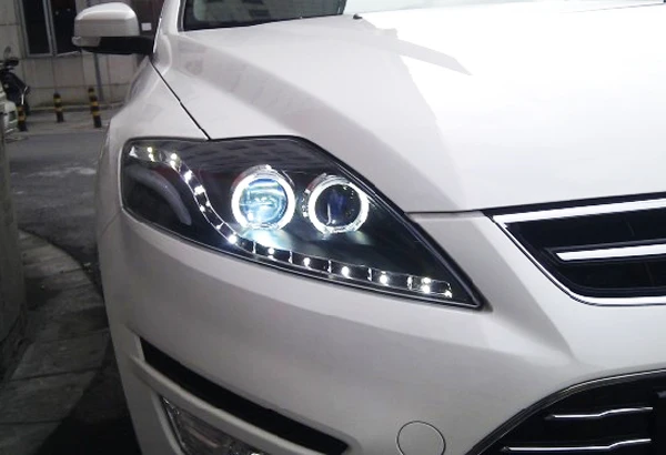 Светодиодный движущийся Поворотный Светильник для FORD Mondeo светодиодный фар 2007 2008 2009 2010 2011 2012 год головной светильник s для передней фары автомобиля