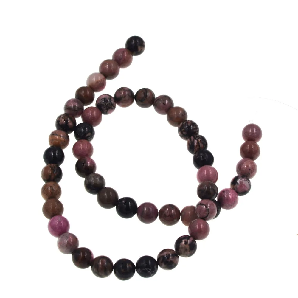 Бусины Из Натурального родонита диаметром 8 мм 15 дюймов|bead strands|loose beadsround shape |