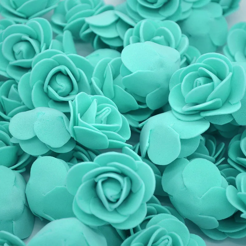200pcs teal rose 1 шт. моделирование пенополистирола пенопласт белый пенопласт Мишка форма Тедди на День святого Валентина подарки День Рождения Вечеринка свадебное украшение - Цвет: 200pcs teal rose