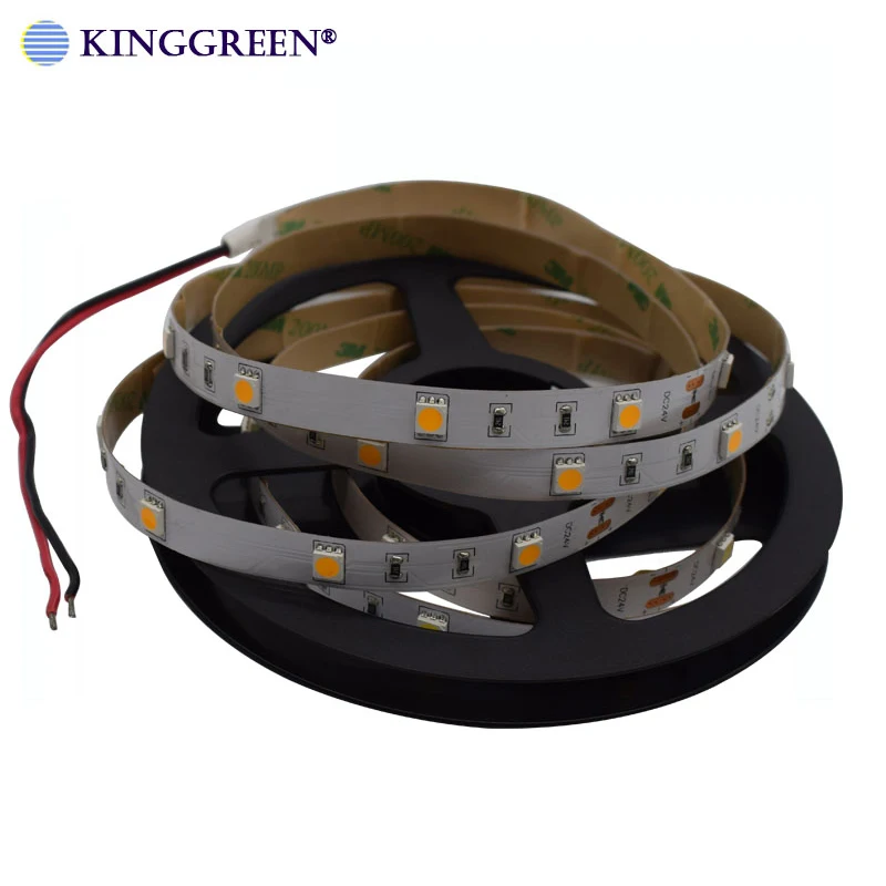 Высокое качество DC12V/24 V 30 светодиодный/м, 5 м/рулон осветительная панель для телевещания с высоким CRI> 90 гибкий светодиодный полосы света белый/R/G/B/Y/RGB 5050 светодиодный полосы