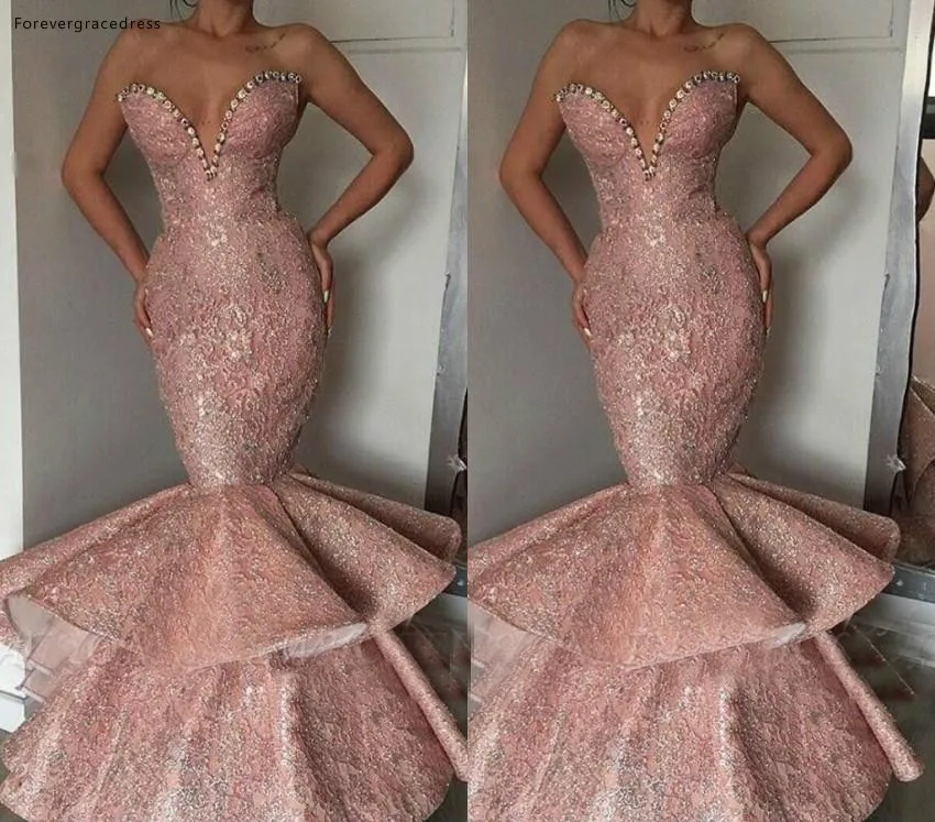 Розовый цвет вышитые бисером платья для выпускного вечера сексуальное рыбий