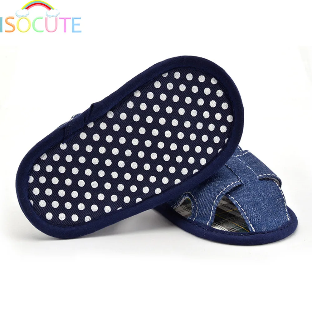 Isocute синего джинсового цвета детские Сандалии для девочек маленьких мальчиков