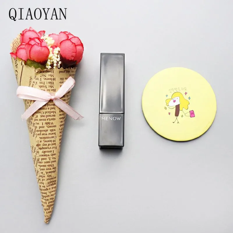 QIAOYAN удобные милые Мультяшные мини портативные круглые ручные зеркальные карманные портативные инструменты для макияжа