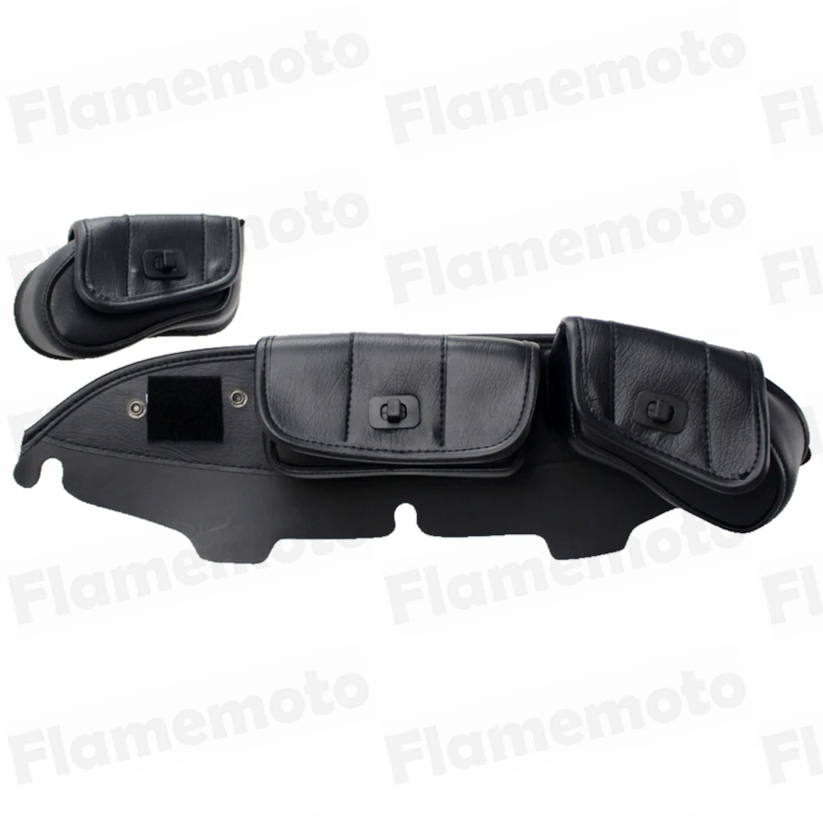 Мотоциклетная сумка черное седло для лобового стекла 3 кармана обтекатель Harley