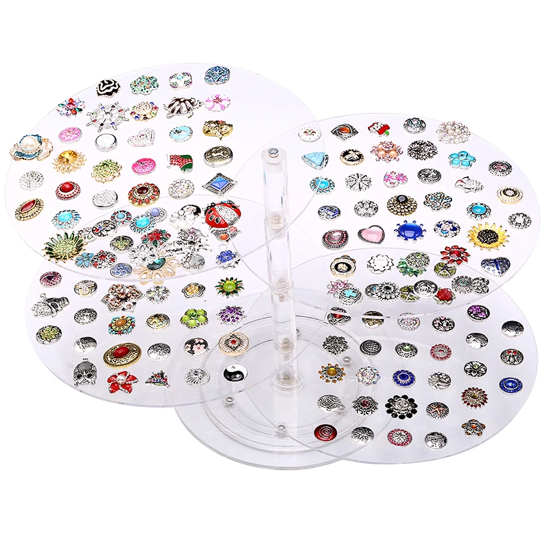 Прозрачные четыре слоя съемные круглые акриловые дисплеи подставка для 18 мм/20 мм