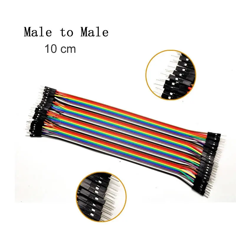 male to male 40 шт. Перемычка Dupont 10 см 20 см 30 см Перемычка Dupont мужчин и женщин, мужчин и женщин, женщин и женщин, перемычка Dupont кабель - Цвет: male to male