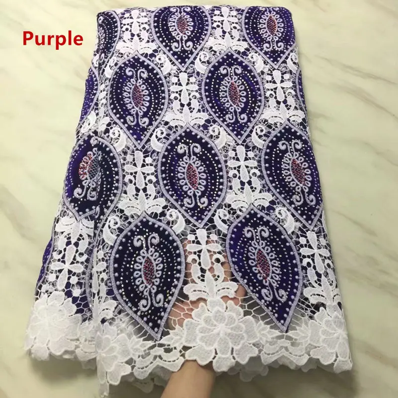 nigeria lace cord fabric 2018 High quality embroidered african guipure velvet fabrics for wedding party dress DS774 | Дом и сад
