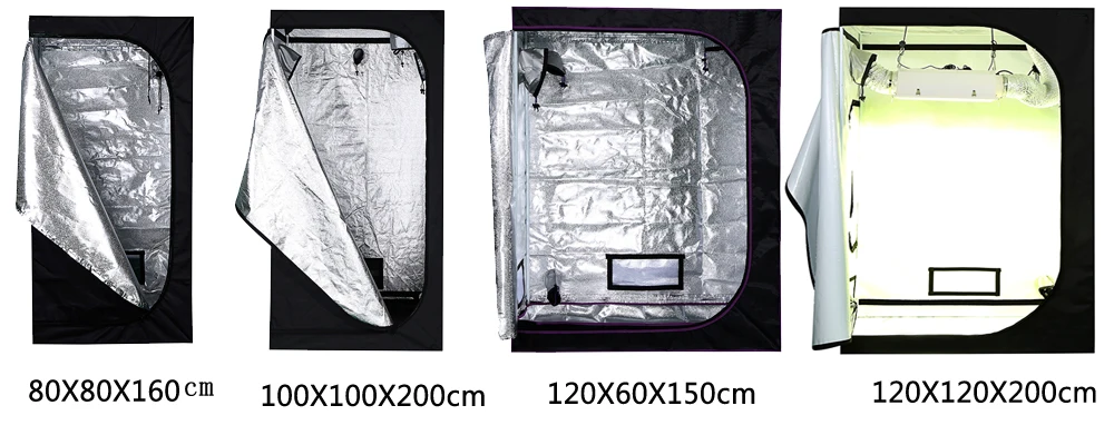 1680D 60x60x160 см 60x60x140 см тент для выращивания отражающий для внутреннего гидропоника, шатер для выращивания, коробка для выращивания растений