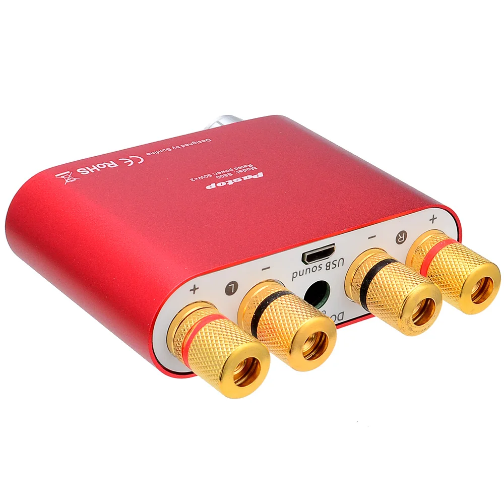 Домашний аудио приемник Мини Bluetooth 4,0 Цифровой усилитель HiFi 100W TPA3116 с 12V 5A источник питания-10000409_G
