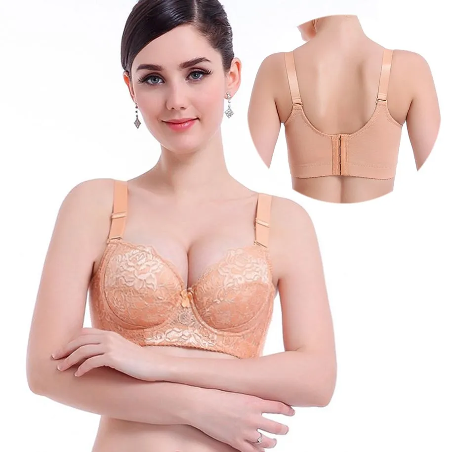 Бюстгальтер пуш ап большого размера с полным кружевным покрытием сексуальный