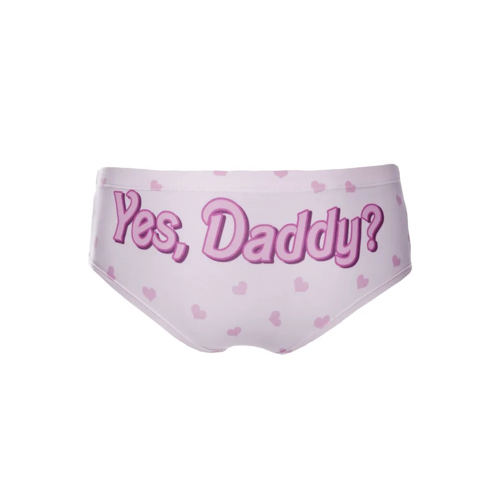 LEIMOLIS Yes Daddy розовые забавные сексуальные трусики с принтом в виде сердца женские