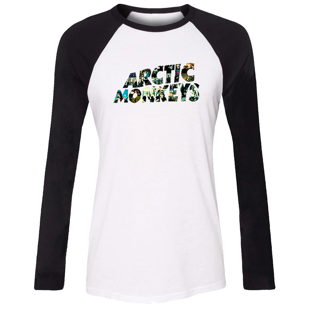 Женская футболка с принтом Arctic Monkeys черно серая из мультфильма Мой сосед