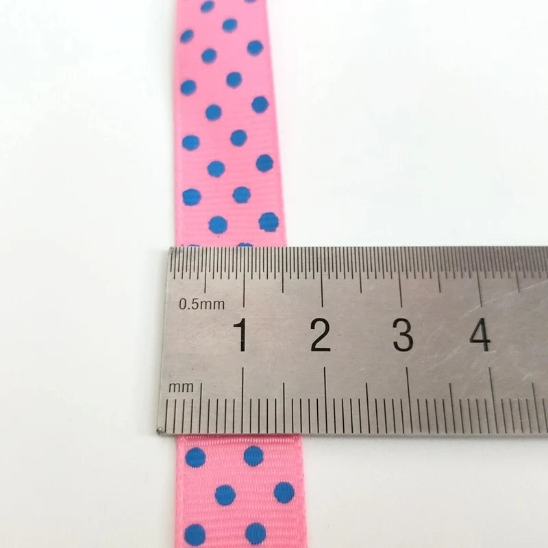 HL 5/8"(15MM) 10 Meters/lot Printed Dots Grosgrain Ribbons Gift Box Wrapping Belt Wedding Party Decorative Crafts