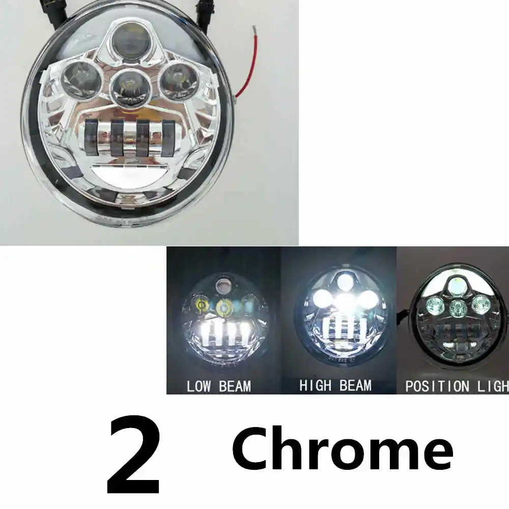 2 chrome Хромированный черный V-Rod светодиодный ночной стержень для мотоцикла с белыми ангельскими глазами для Harley V Rod VRSCF VRSC VRSCR 2002 - Цвет: 2 chrome