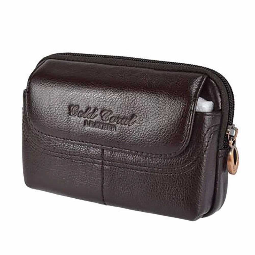 Из натуральной кожи Для мужчин Фанни Пояс Сумка Повседневное Хип бум чехол