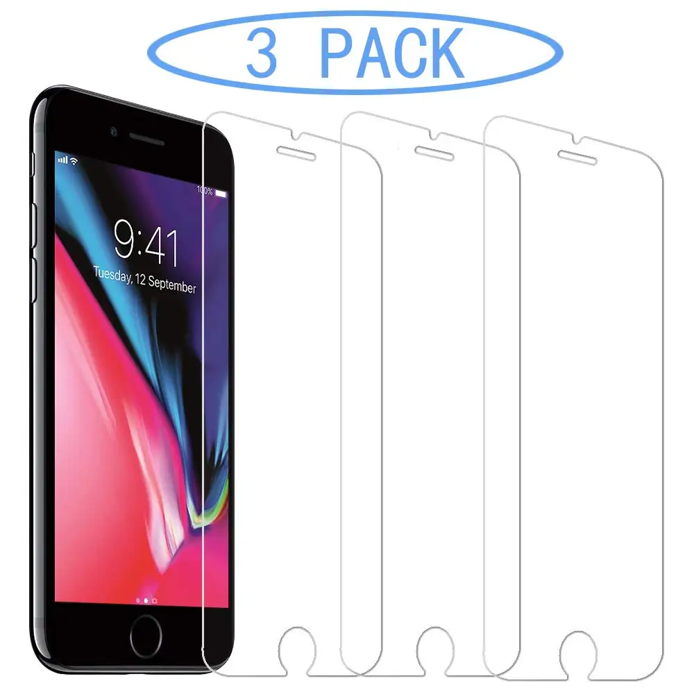 

Защитное стекло 2.5D 9H для iPhone 8 Plus, 7, 6, 6S, X, XS Max, XR, 3 шт.